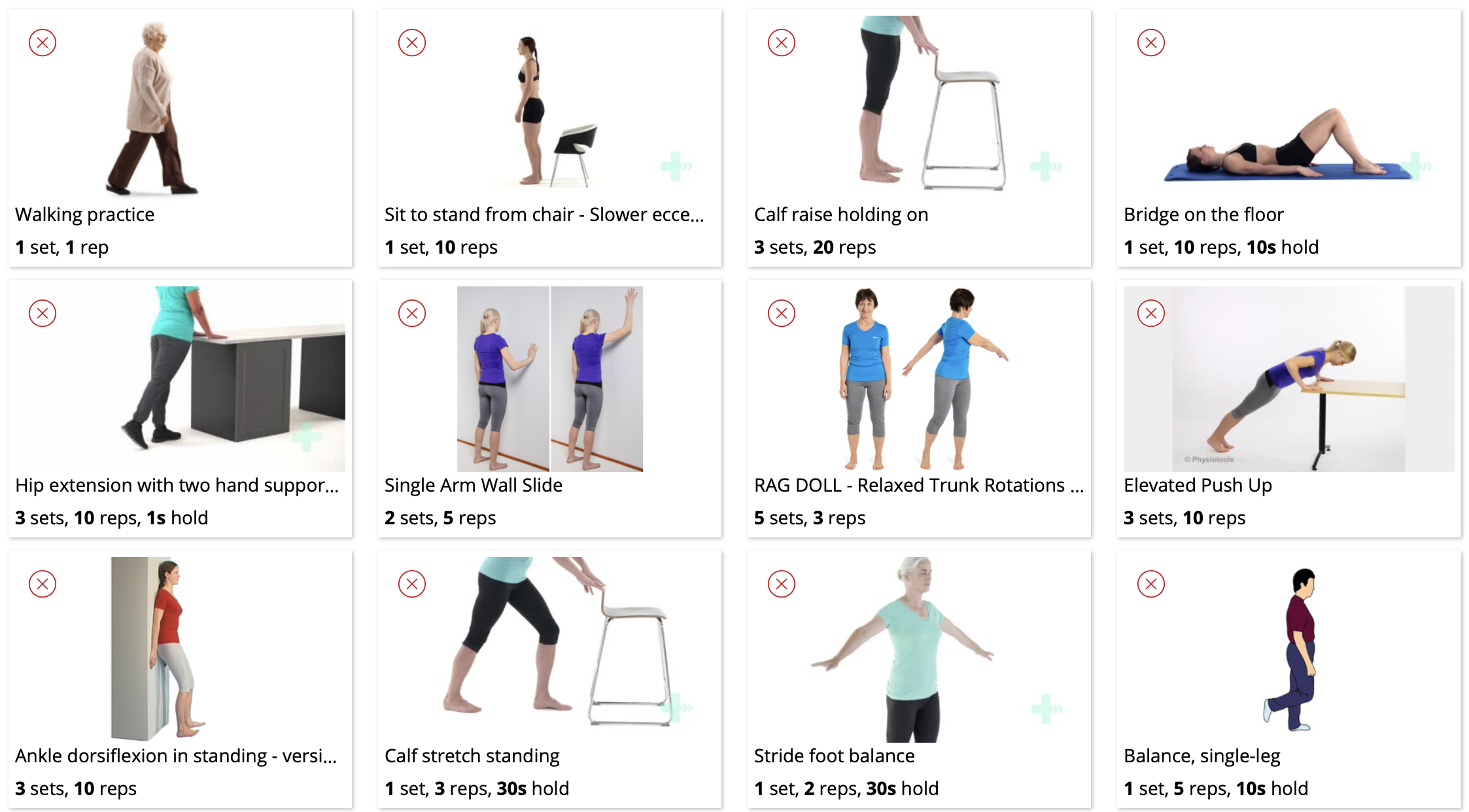 Full exercise program overview