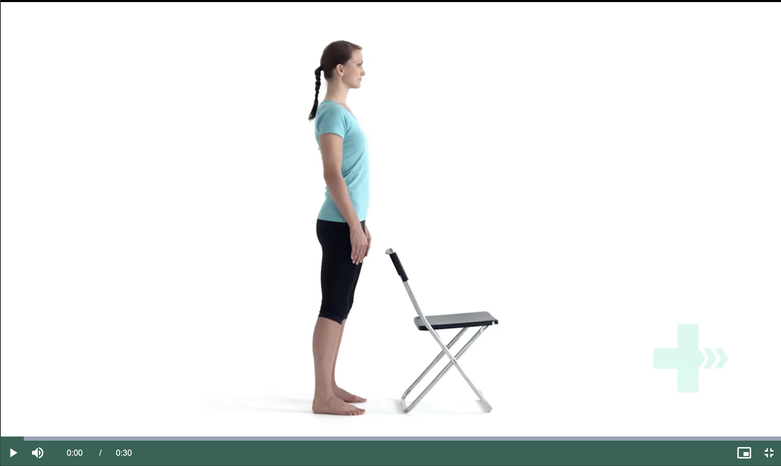 Video demonstration of an exercise